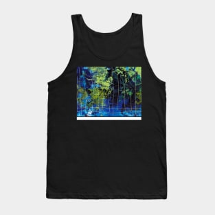 Blue green nature abstract Tank Top